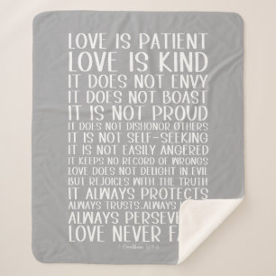 Manta Sherpa El amor nunca falla Sherpa Blanket