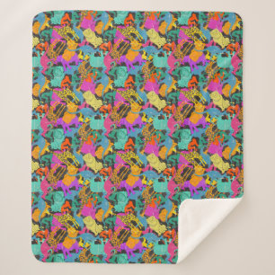 Manta Sherpa El animal retro siluetea el modelo