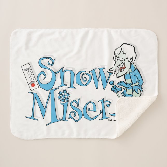 Manta Sherpa EL AÑO SIN SANTA CLAUS™ | Nieve Miser (Anverso (horizontal))