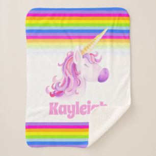 Manta Sherpa El arco iris banal del unicornio embroma nombre de