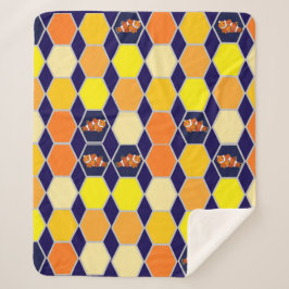 Manta Sherpa El arte dibujado a mano de pez globo