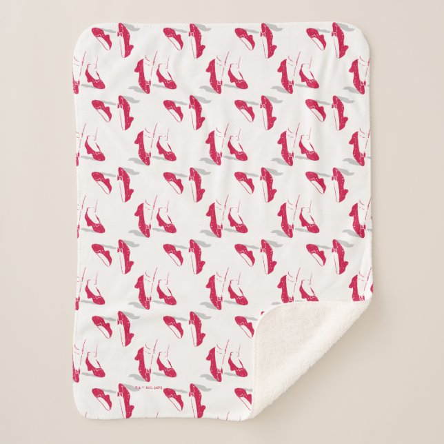 Manta Sherpa El Asistente De Oz™ | Patrón Ruby Slippers™ (Anverso)