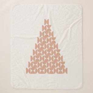 Manta Sherpa El beige moderno del árbol de Navidad a mediados