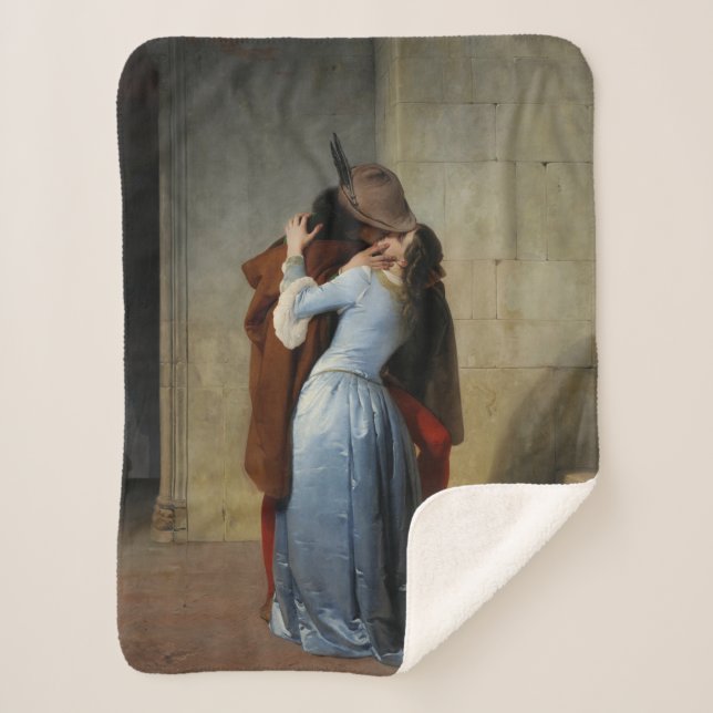 Manta Sherpa El beso (de Francesco Hayez) (Anverso)