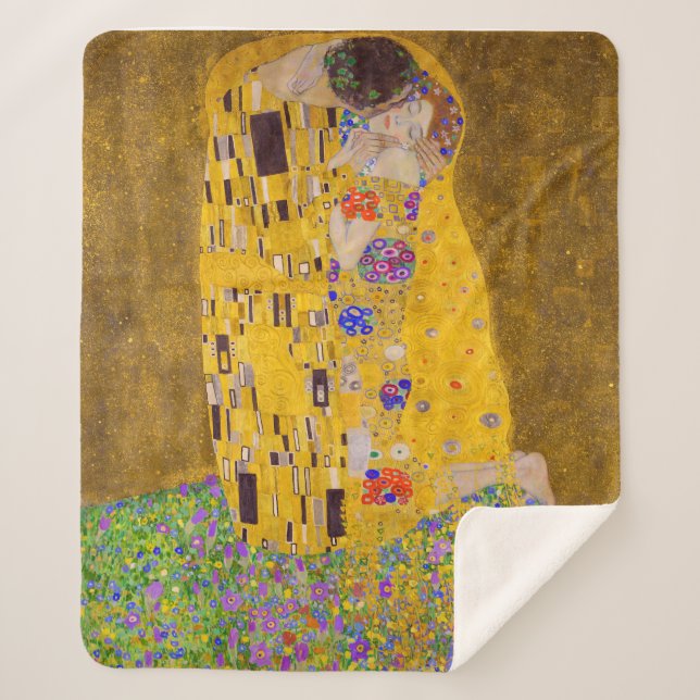 Manta Sherpa El beso | Gustav Klimt | (Anverso)