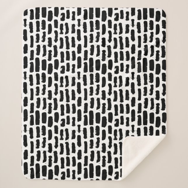 Manta Sherpa El cepillo negro frota ligeramente el modelo (Anverso)