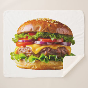 Manta Sherpa El delicioso y apetitoso thic de hamburguesa apila