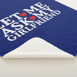 Manta Sherpa El día de San Valentín Déjame preguntarle a mi nov