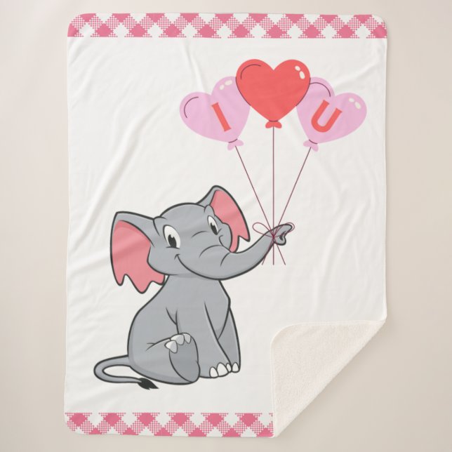 Manta Sherpa el día de San Valentín lindo te quiero corazón (Anverso)