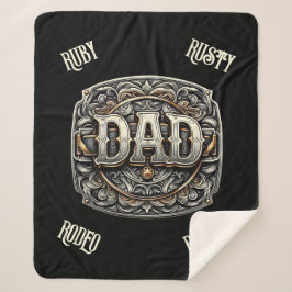 Manta Sherpa El Día del Padre de los Vaqueros Occidentales
