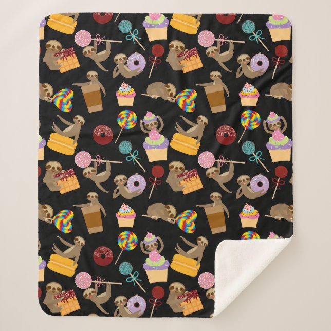 Manta Sherpa El dulce de la pereza trata el modelo (Anverso)