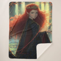 El elfo místico en un bosque de fantasía