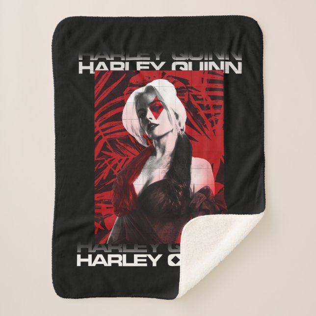 Manta Sherpa El escuadrón suicida | Retrato de Harley Quinn Red (Anverso)