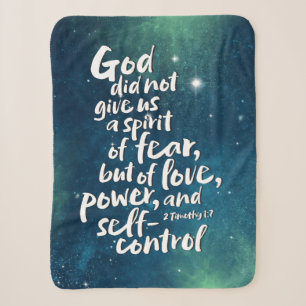Manta Sherpa El espíritu de amor de DIOS - NO HAY MIEDO - La B