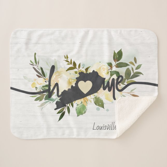 Manta Sherpa El estado de Kentucky personalizó tu negocio de la (Anverso (horizontal))