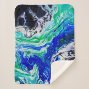 Manta Sherpa El flujo de la pintura abstracta del río