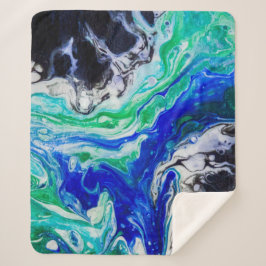 Manta Sherpa El flujo de la pintura abstracta del río