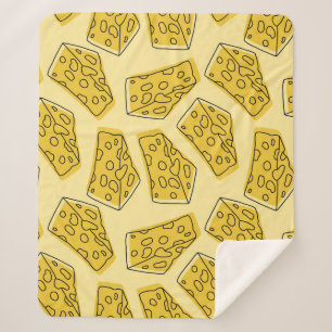 Manta Sherpa El fondo amarillo del queso vintage no tiene incon
