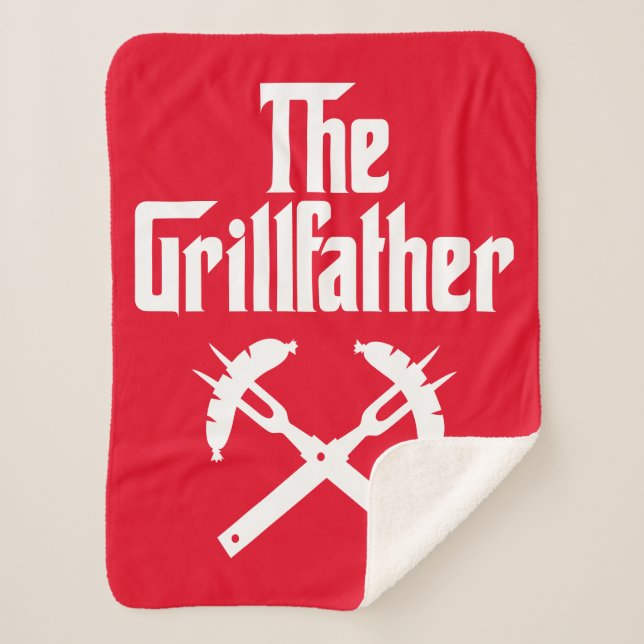 Manta Sherpa El Grillfather Con Perros Calientes (Anverso)