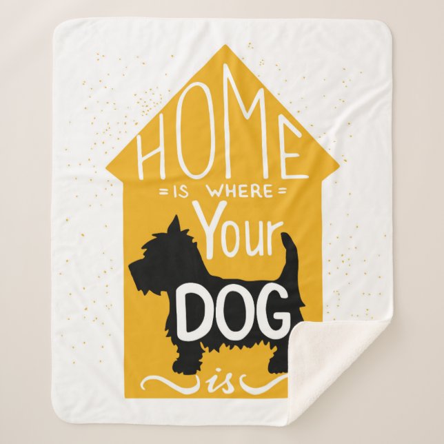 Manta Sherpa El hogar es donde está el perro (Anverso)