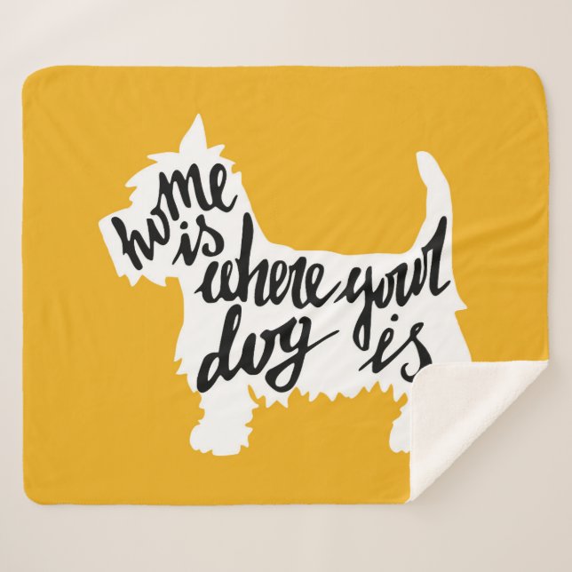 Manta Sherpa El hogar es donde está su perro (Anverso (horizontal))