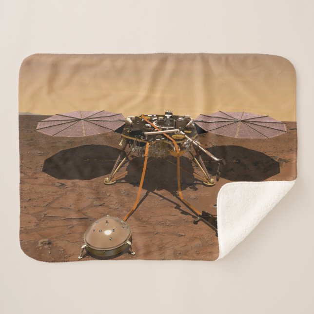 Manta Sherpa El Lander Insight Opera En La Superficie De Marte. (Anverso (horizontal))