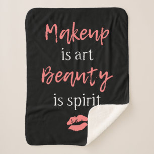 Manta Sherpa El maquillaje es belleza del arte es alcohol