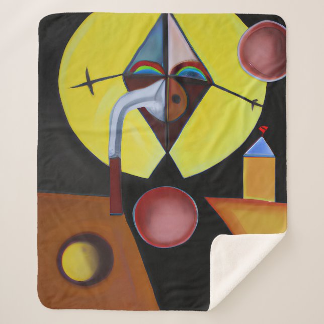 Manta Sherpa El Médico de la peste - Pintura de petróleo (Anverso)