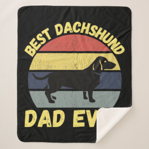 Manta Sherpa El mejor padre de dachshund siempre es gracioso