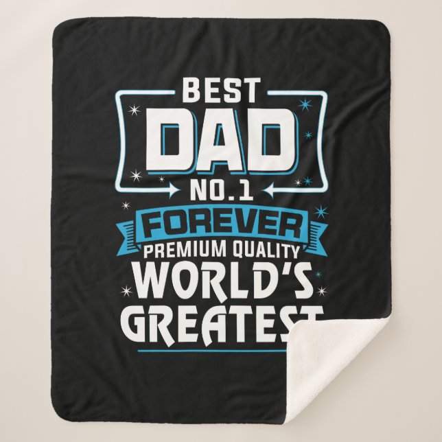 Manta Sherpa El mejor padre del mundo para hombres, el mejor nú (Anverso)