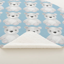 Manta Sherpa El niño de cumpleaños de Little Bear Baby Shower