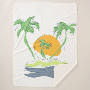 Manta Sherpa El paisaje de las playas de las islas tropicales. 