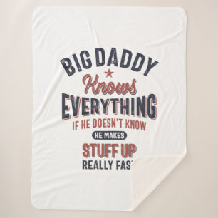 Manta Sherpa El papá grande lo sabe todo   Abuelo padre