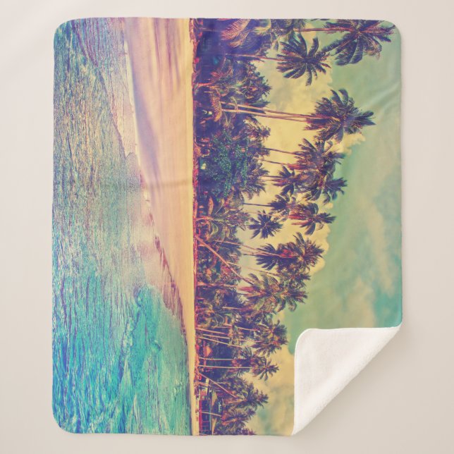 Manta Sherpa El paraíso tropical: mar, hotel, playa. (Anverso)