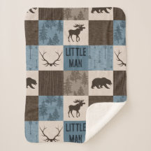 El pequeño hombre rústico Sherpa Blanket