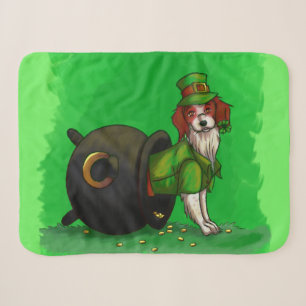 Manta Sherpa El perro del Día de San Patricio