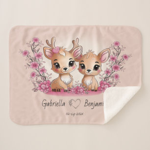 Manta Sherpa El Personalizado amable Bambi ama el Día de San Va