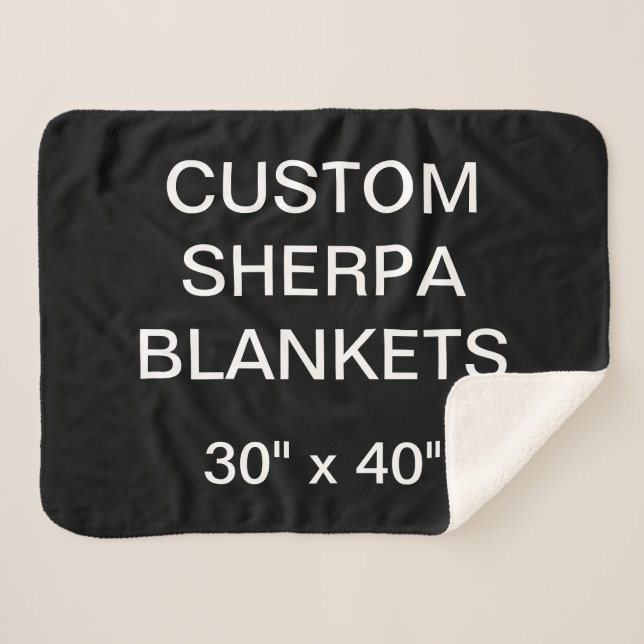 Manta Sherpa El personalizado personalizó 30" x 40" el espacio (Anverso (horizontal))