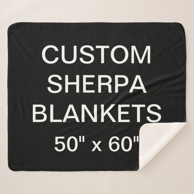 Manta Sherpa El personalizado personalizó 50" x 60" el espacio (Anverso (horizontal))