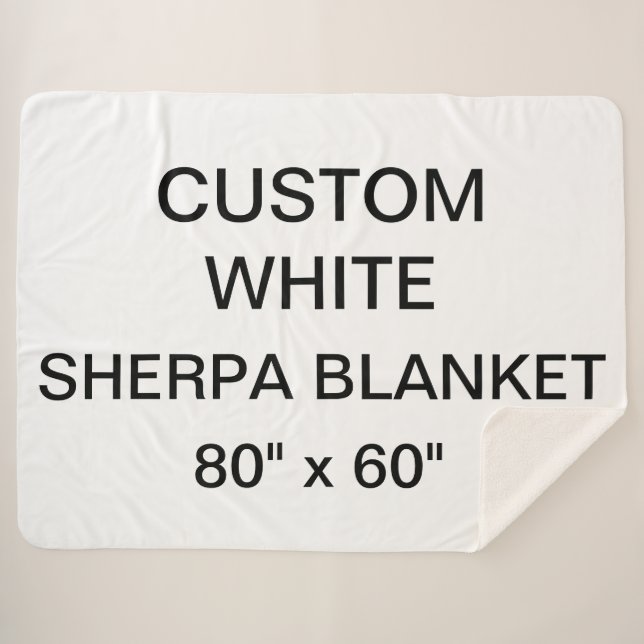 Manta Sherpa El personalizado personalizó 80" grande x 60" (Anverso (horizontal))