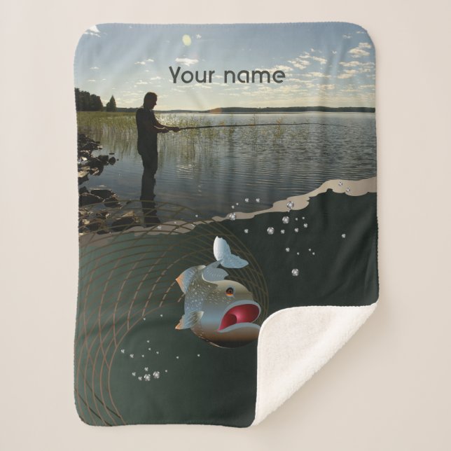 Manta Sherpa El pescador ​ ​ ​ ​ ​ ​. Pesca feliz (Anverso)