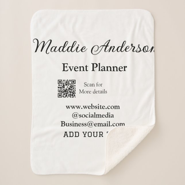 Manta Sherpa El planificador de eventos agrega el nombre del si (Anverso)