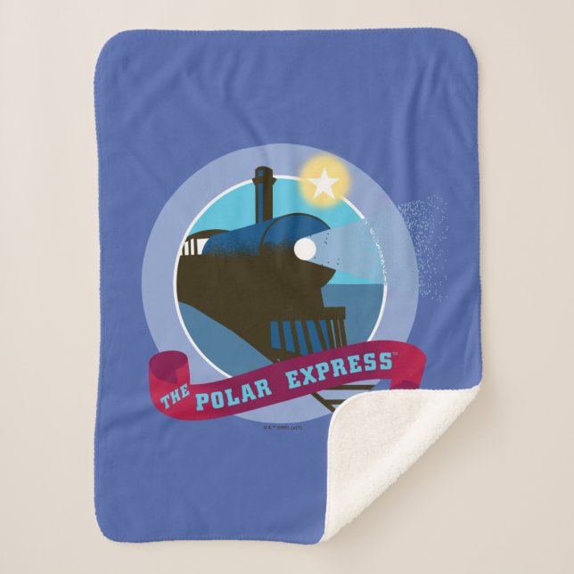 Manta Sherpa El Polar Express | Tarjeta de tren de época (Anverso)