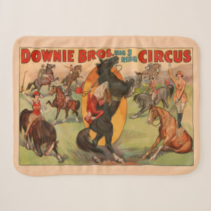 Manta Sherpa El Poster Del Circo Mostrando Muchos Caballos Haci