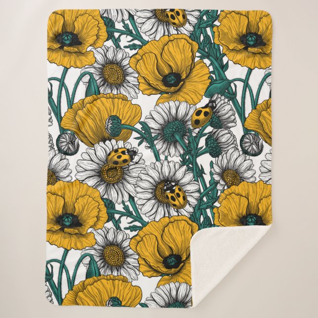 Manta Sherpa El prado en amarillo (Anverso)