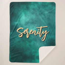 Manta Sherpa El Sherpa Blanket de la Serenidad verde azulada