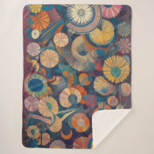 El Sherpa Blanket floral moderno