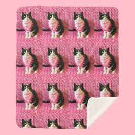 Manta Sherpa El Sherpa Blanket, un gato medio de Tuxedo