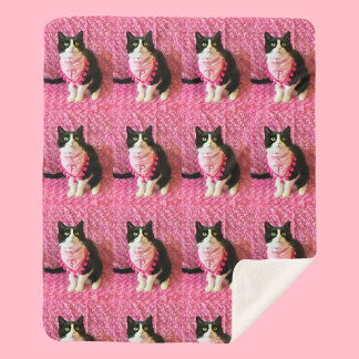 Manta Sherpa El Sherpa Blanket, un gato medio de Tuxedo