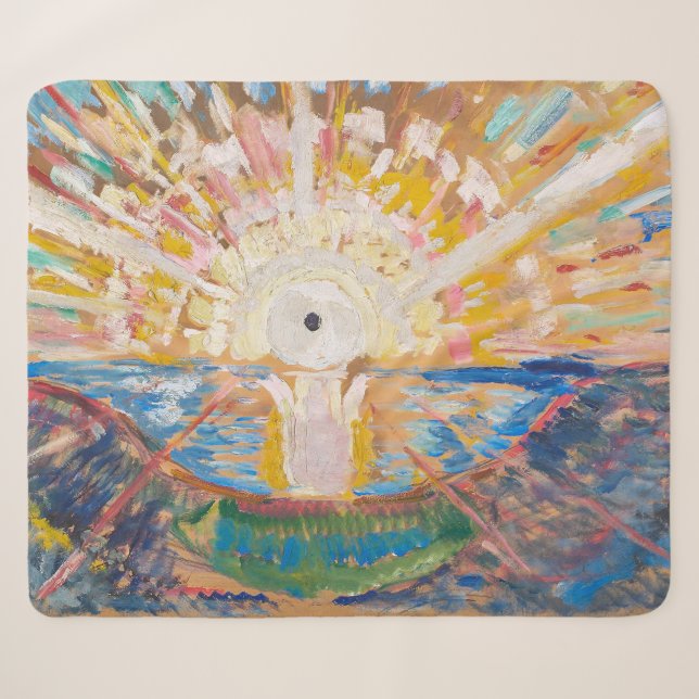 Manta Sherpa El Sol | Edvard Munch | (Anverso (horizontal))